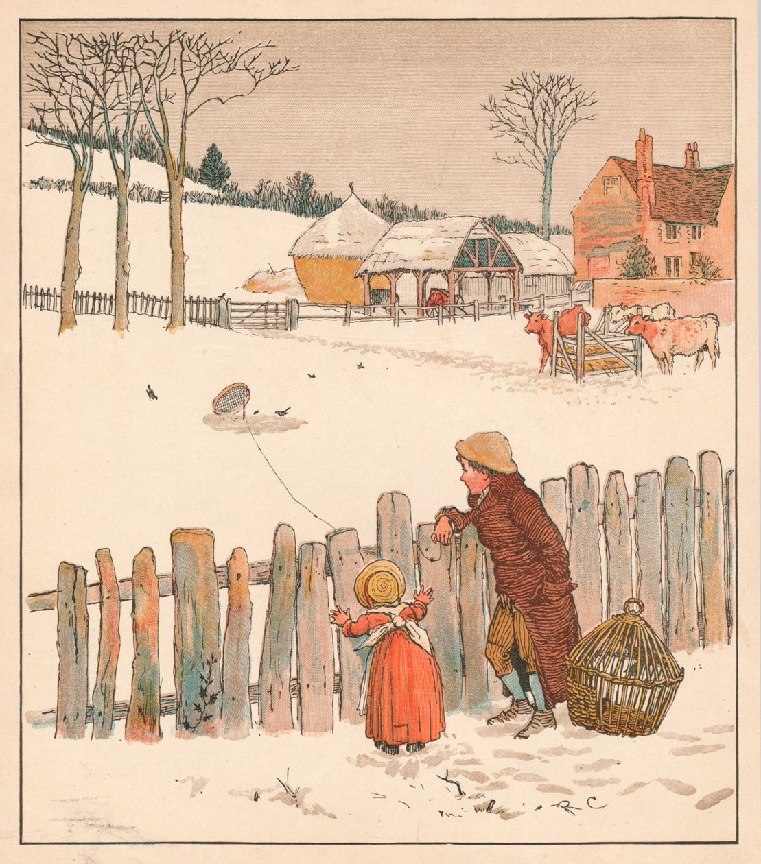 La trampa para pájaros, mediados-finales del siglo XIX de Randolph Caldecott