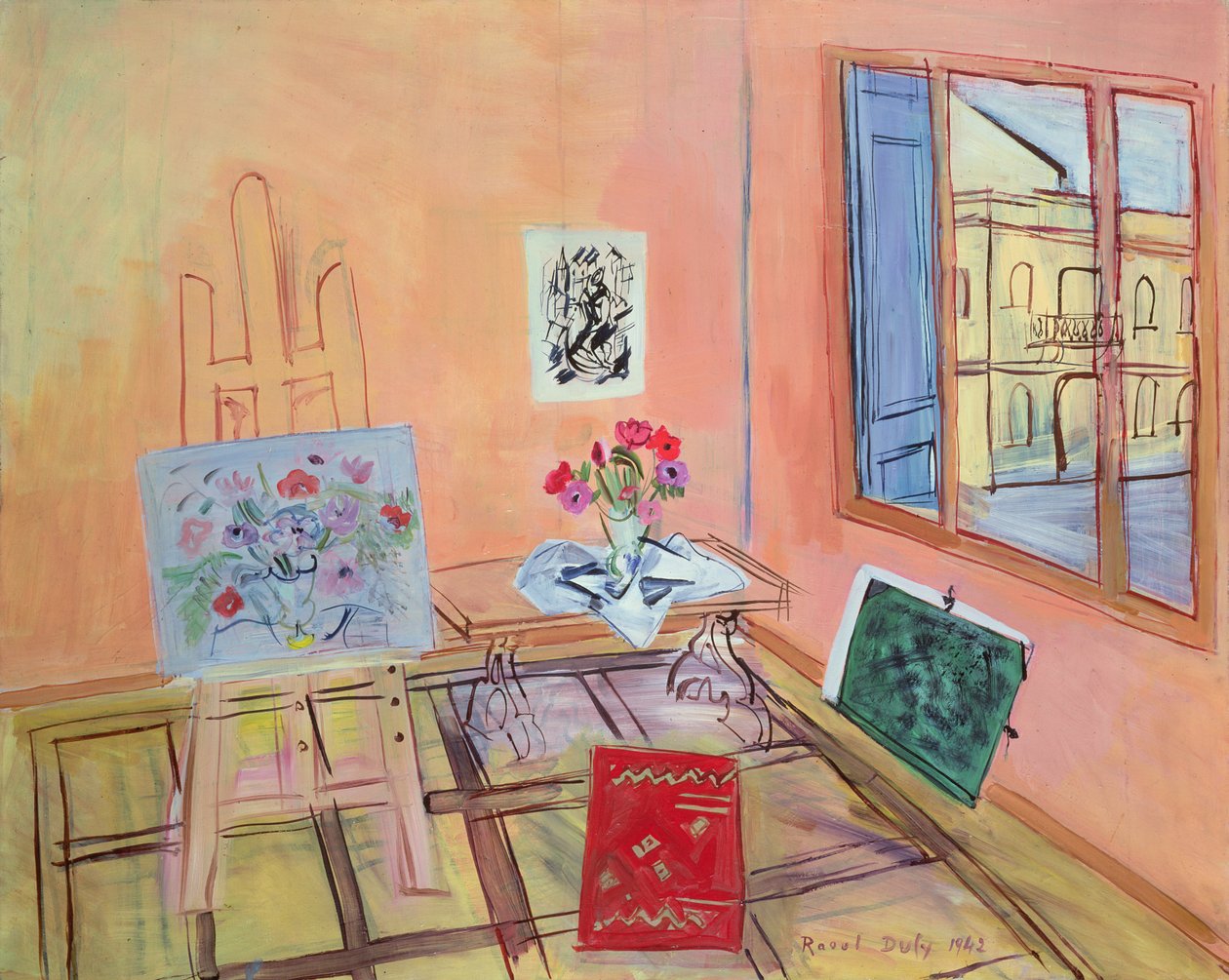 Estudio con flores de Raoul Dufy