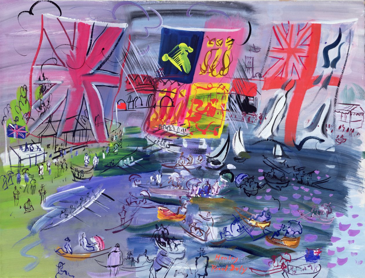 La regata de Henley, c.1933 (gouache) de Raoul Dufy