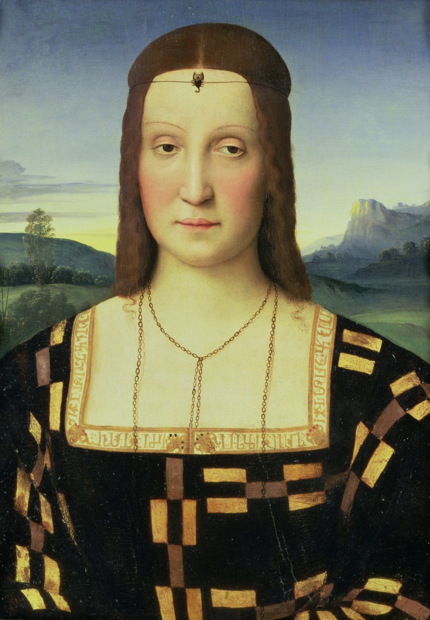 Retrato de Elizabeth Gonzaga, c.1504 de Raffaello Sanzio Raphael