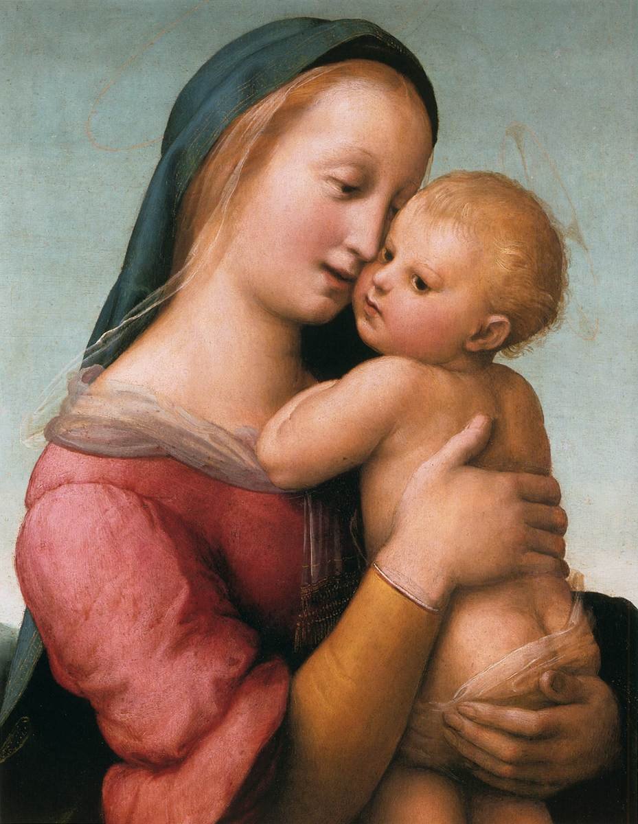 La Madonna Tempi (detalle) de Raffaello Sanzio Raphael