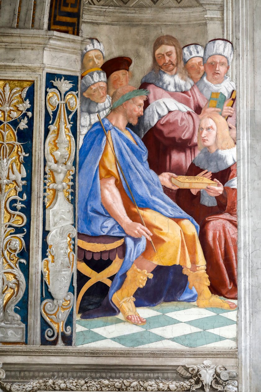 Fresco de la justicia, detalle. Siglo XVI de Raphael