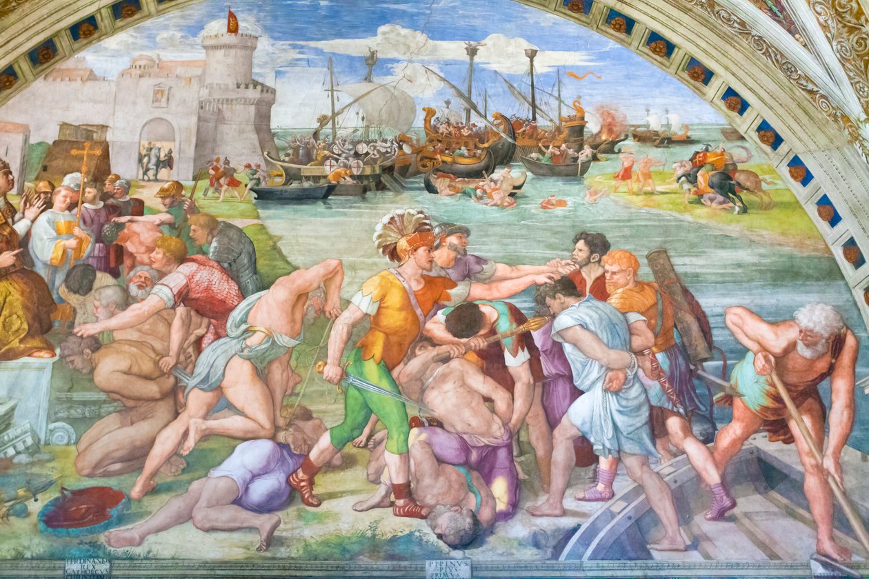 La batalla de Ostia de Raphael (1483 1520)