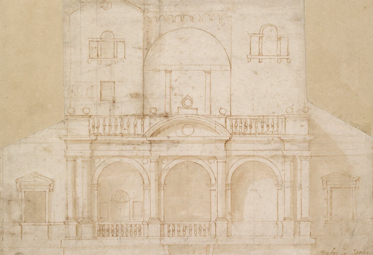 Diseño arquitectónico Villa Madama de Raphael