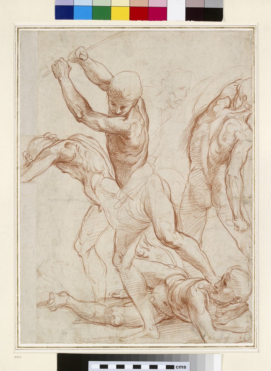 Combate de hombres desnudos de Raffaello Sanzio Raphael