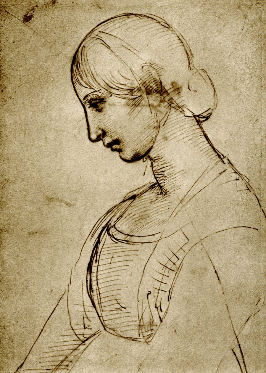 Estudio sobre una Madonna de Raffaello Sanzio Raphael