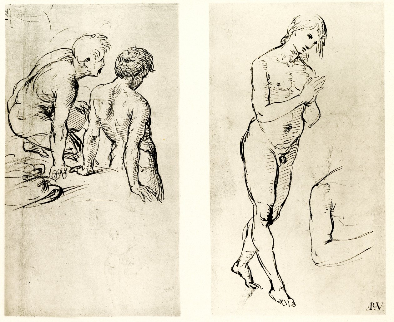 Estudio de una figura orando de Raffaello Sanzio Raphael