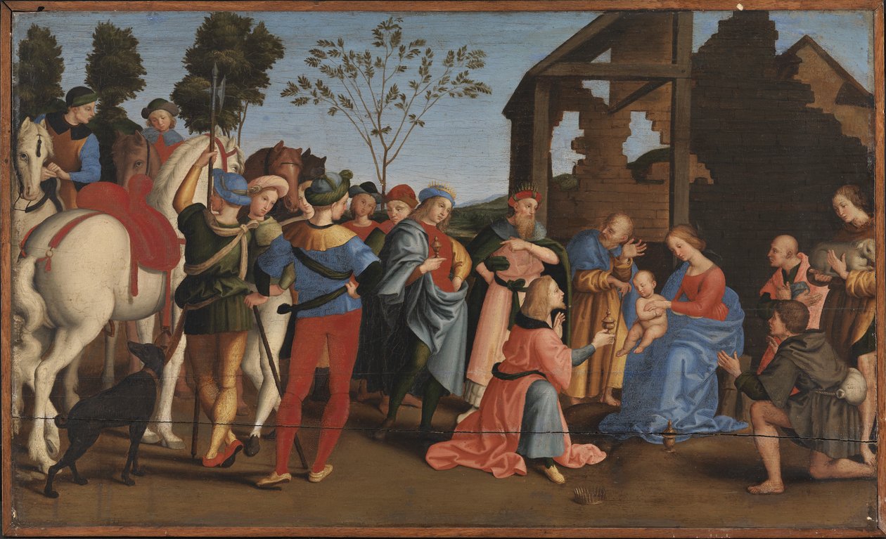La adoración de los reyes de Raphael