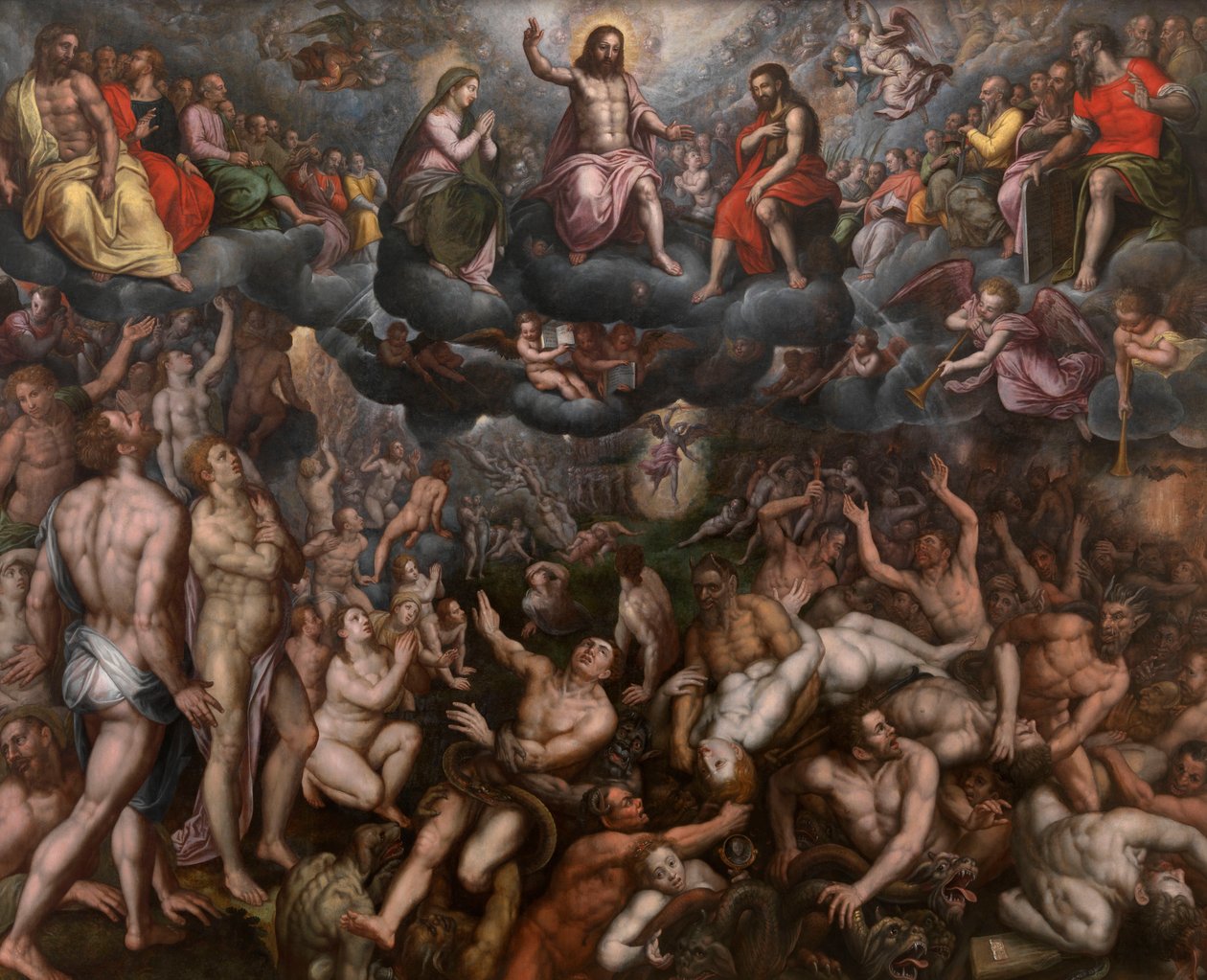 El Juicio Final, c.1588-89 (óleo sobre tabla) de Raphael Coxie