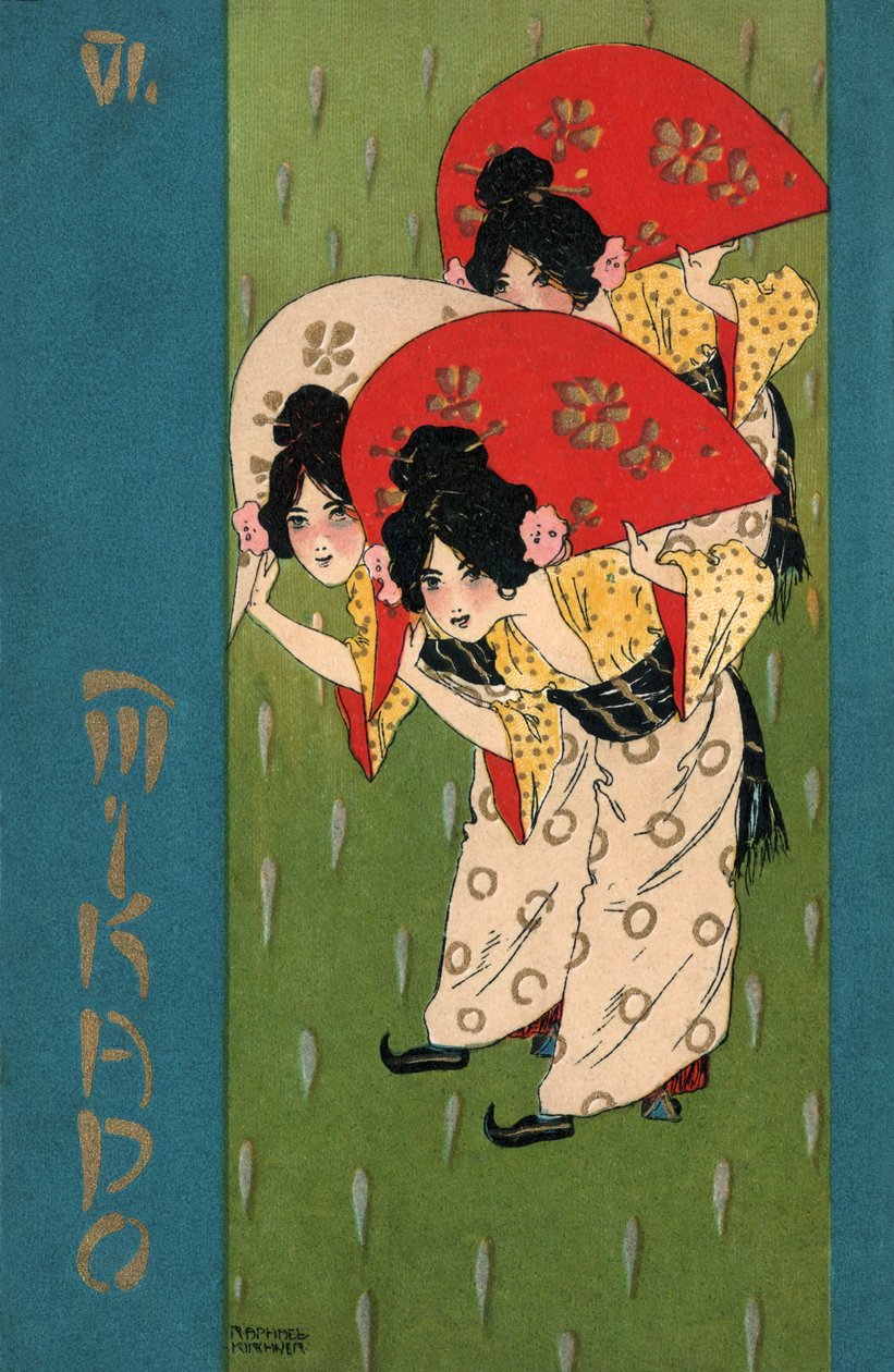 Geishas, c.1900 (ilustración) de Raphael Kirchner