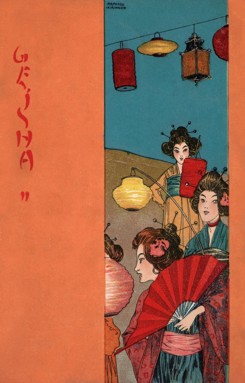 Geishas, c.1900 (ilustración) de Raphael Kirchner