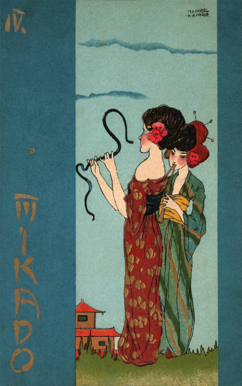 Geishas, c.1900 (ilustración) de Raphael Kirchner