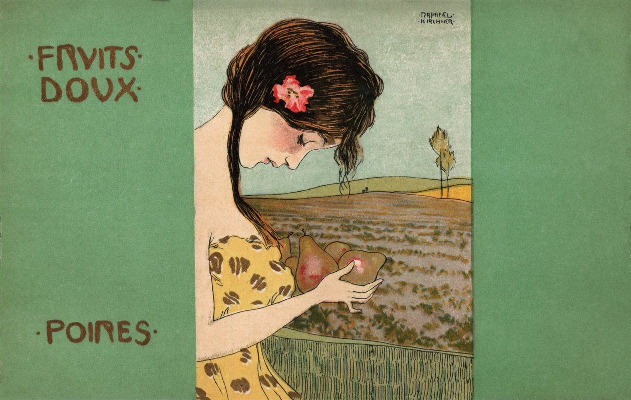 Peras, c.1900 (ilustración) de Raphael Kirchner