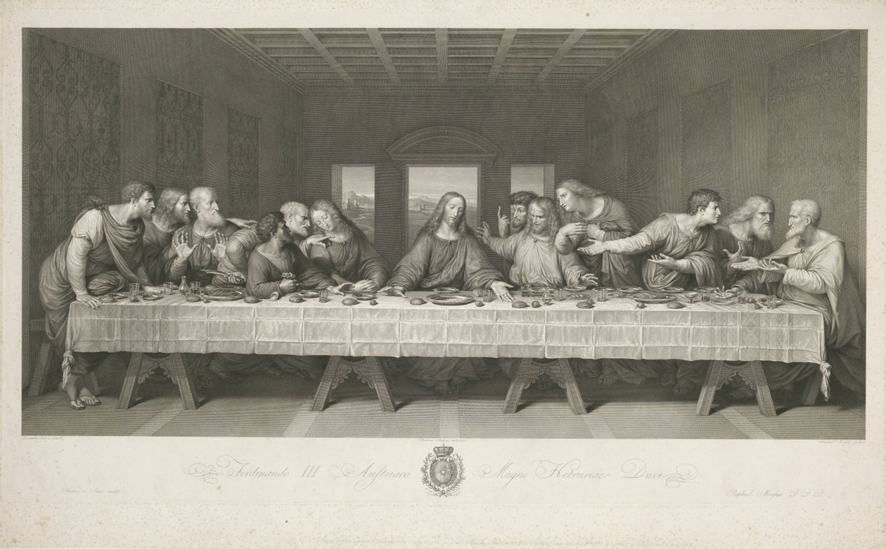La última cena de Raphael Morghen