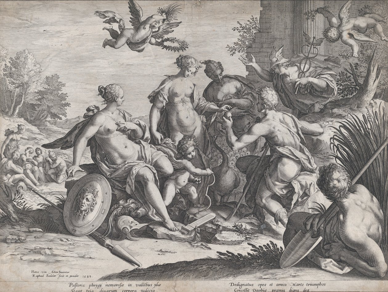 El juicio de París de Raphael Sadeler