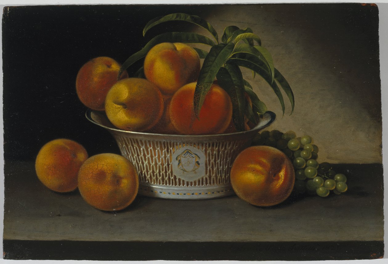 Bodegón con duraznos de Raphaelle Peale