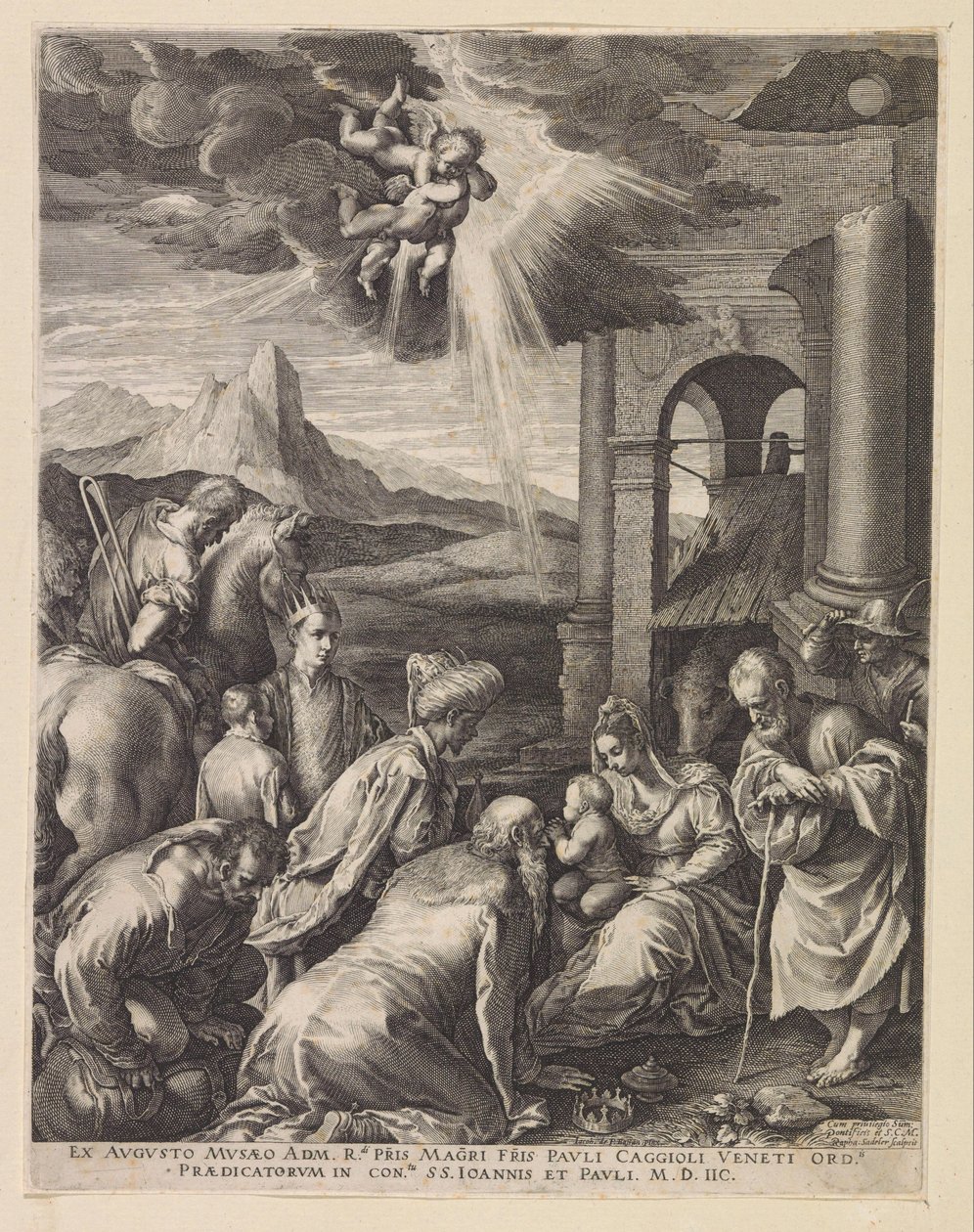 Adoración de los Reyes de Raphaël Sadeler (I)