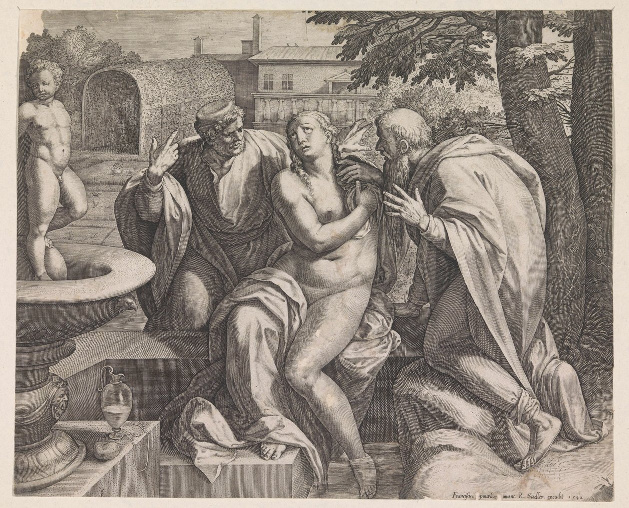Susana y los ancianos de Raphaël Sadeler (I)