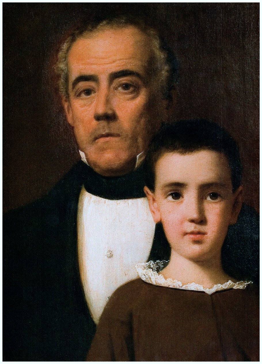 Retrato de Rafael García de la Huerta y su nieto de Raymond Auguste Quinsac Monvoisin