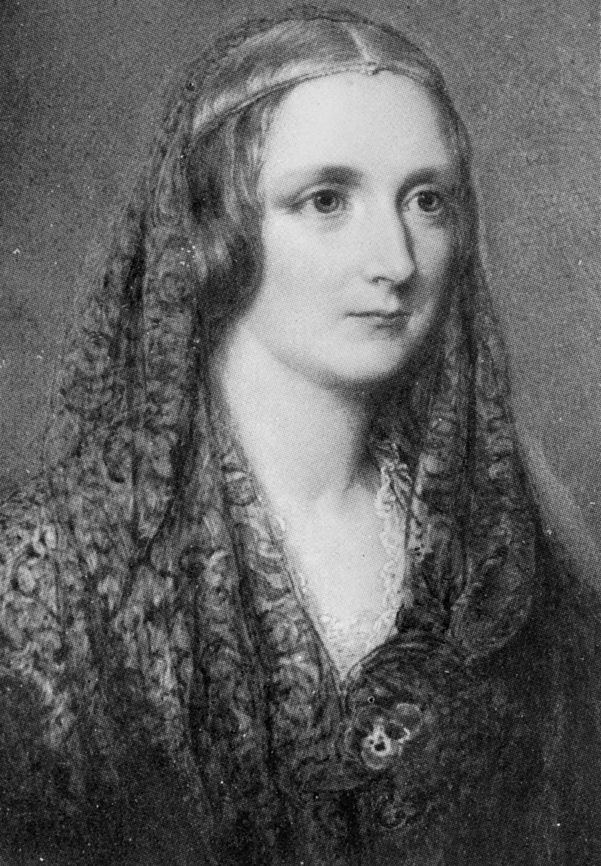 Mary Shelley, un retrato idealizado creado después de su muerte de Reginald Easton