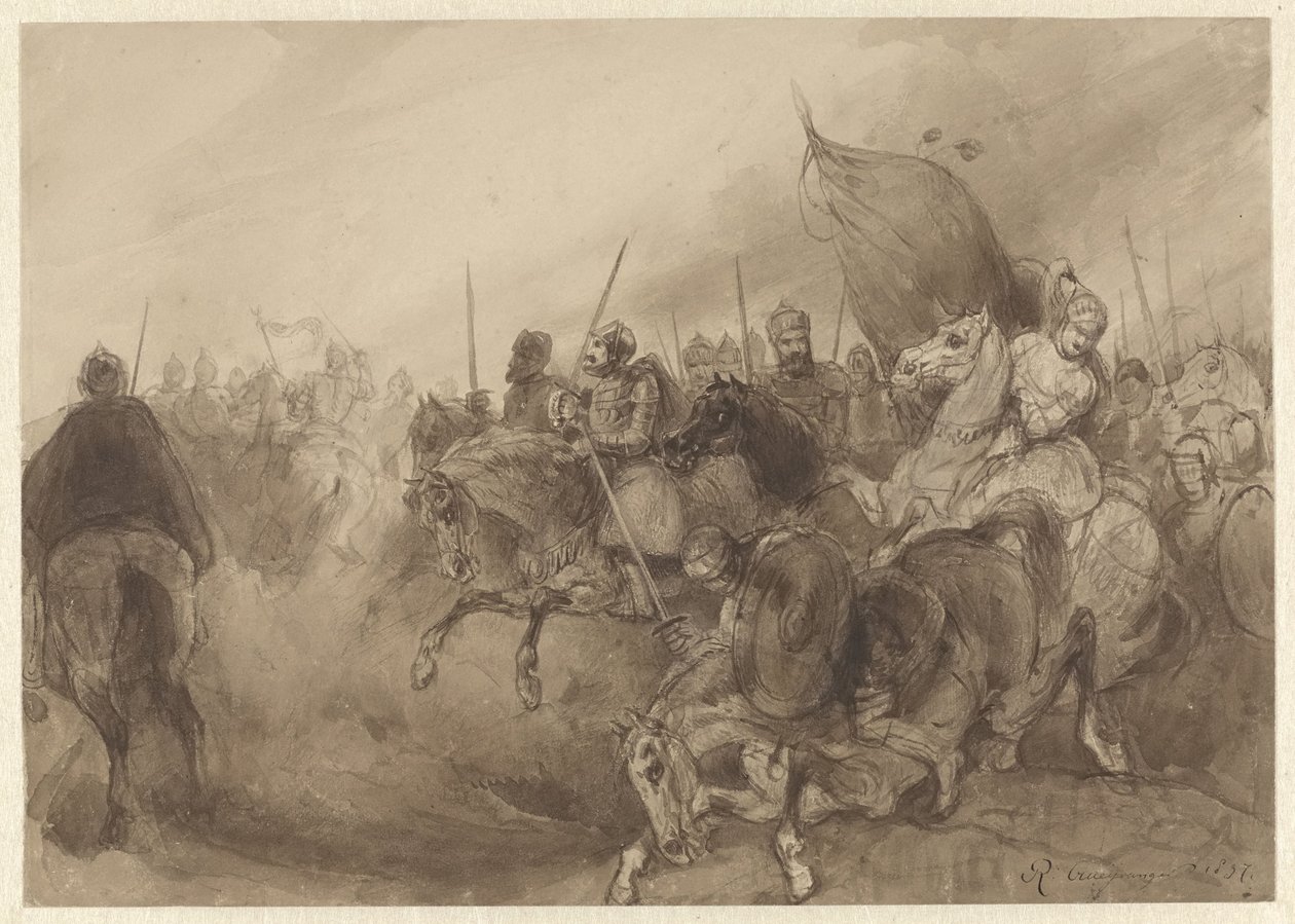 Lucha ecuestre medieval de Reinier Craeyvanger