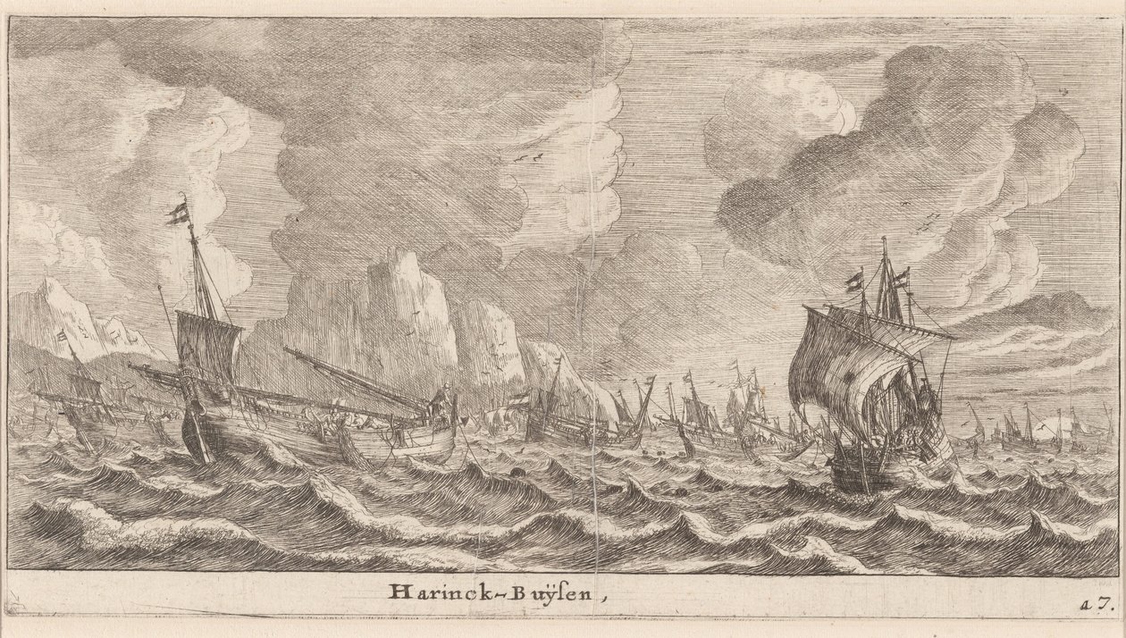 Barcos arenqueros de Reinier Nooms, called Zeeman