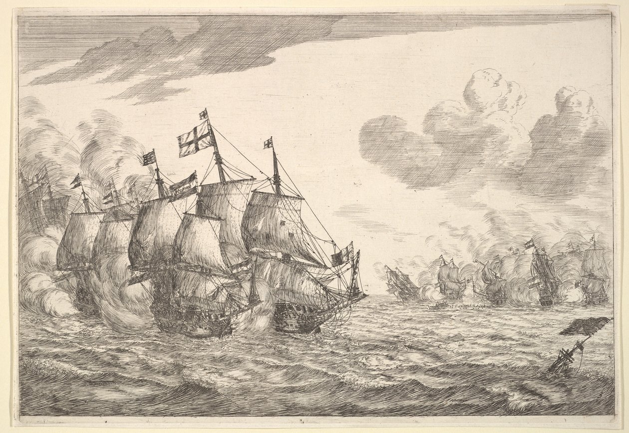 Batalla naval, siglo XVII de Reinier Zeeman