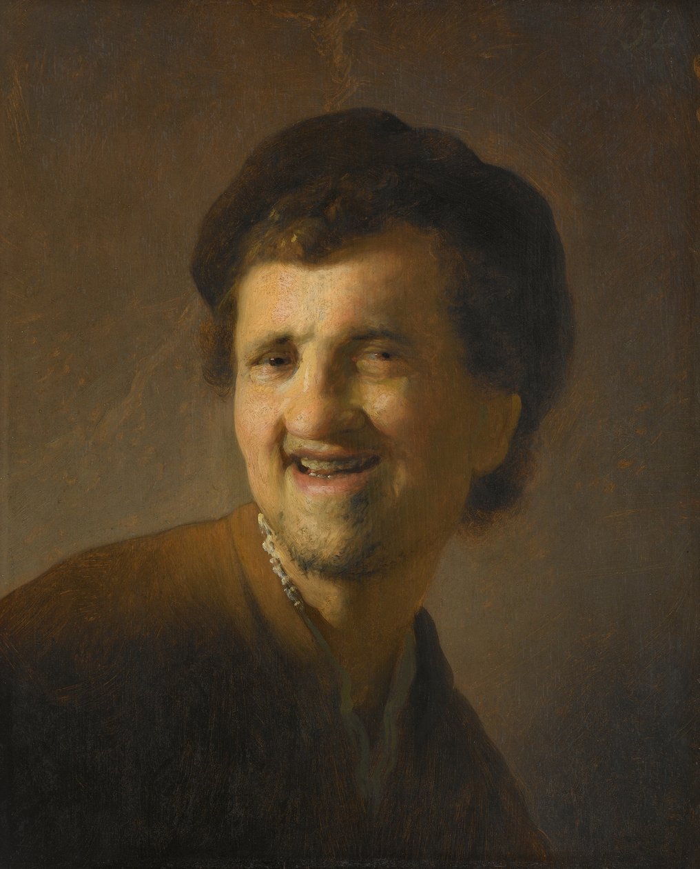 Busto de un joven riendo de Rembrandt van Rijn