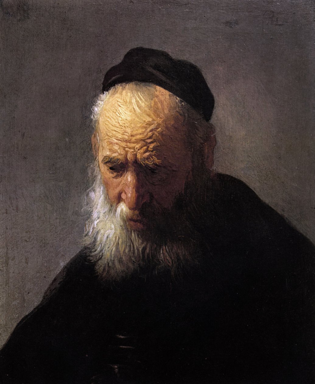 Cabeza de un anciano de Rembrandt van Rijn
