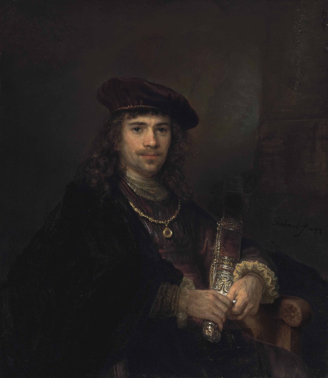 Hombre con una espada de Rembrandt van Rijn
