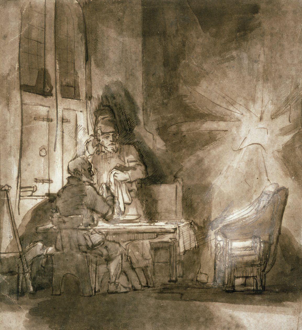No.2139 Cena en Emaús, c.1648-9 de Rembrandt van Rijn