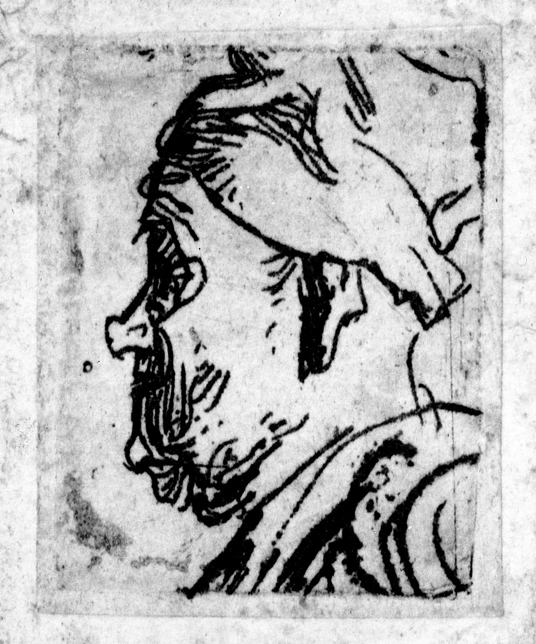 Viejo con nariz chata, c.1629 de Rembrandt van Rijn
