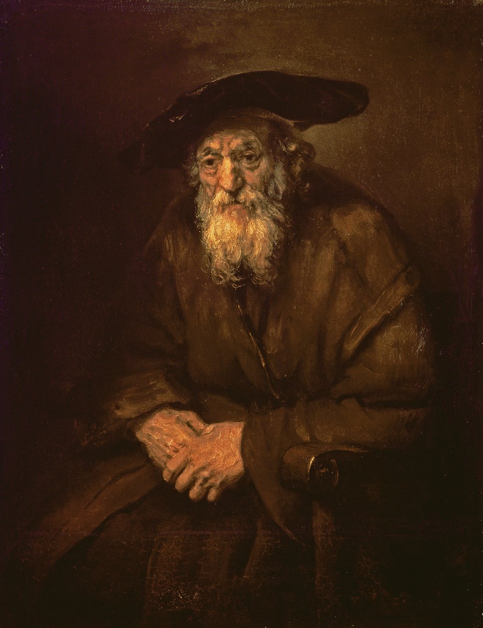 Retrato de un viejo judío de Rembrandt van Rijn