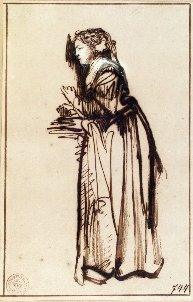 Saskia en su tocador de Rembrandt van Rijn