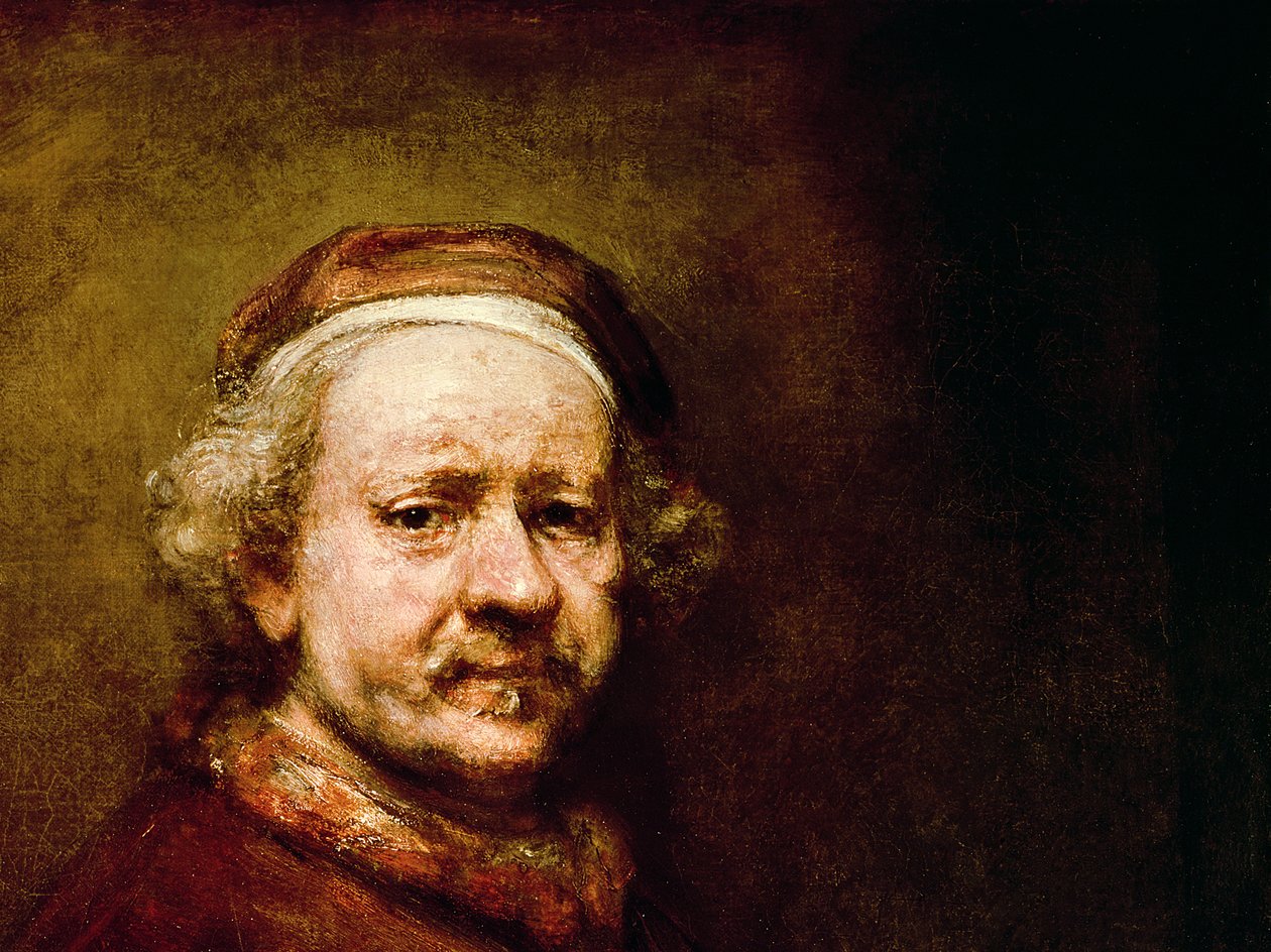 Autorretrato a la edad de 63 años, 1669 (detalle) de Rembrandt van Rijn