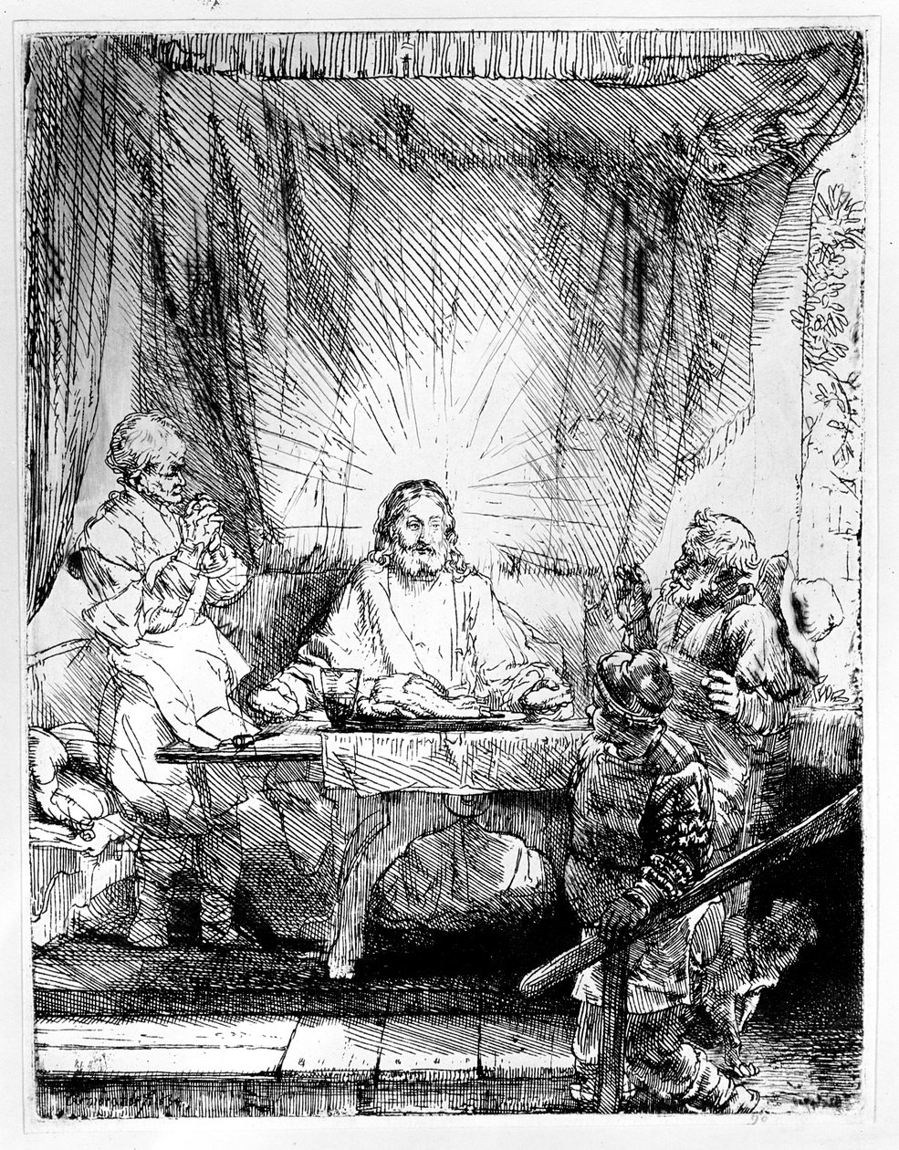 Cena en Emaús, 1654 de Rembrandt van Rijn