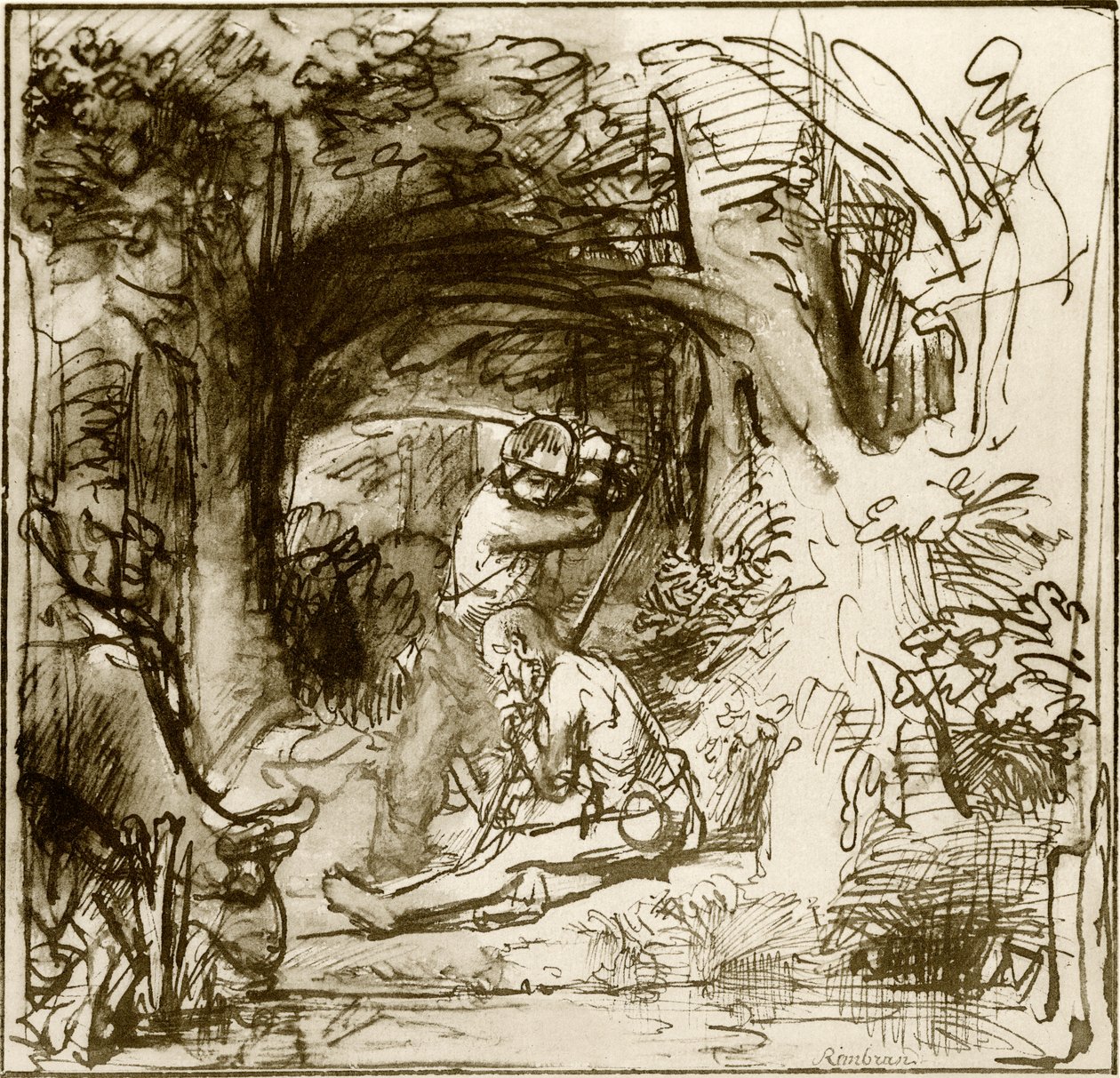 El mercurio mata a Argus de Rembrandt Harmensz. van Rijn