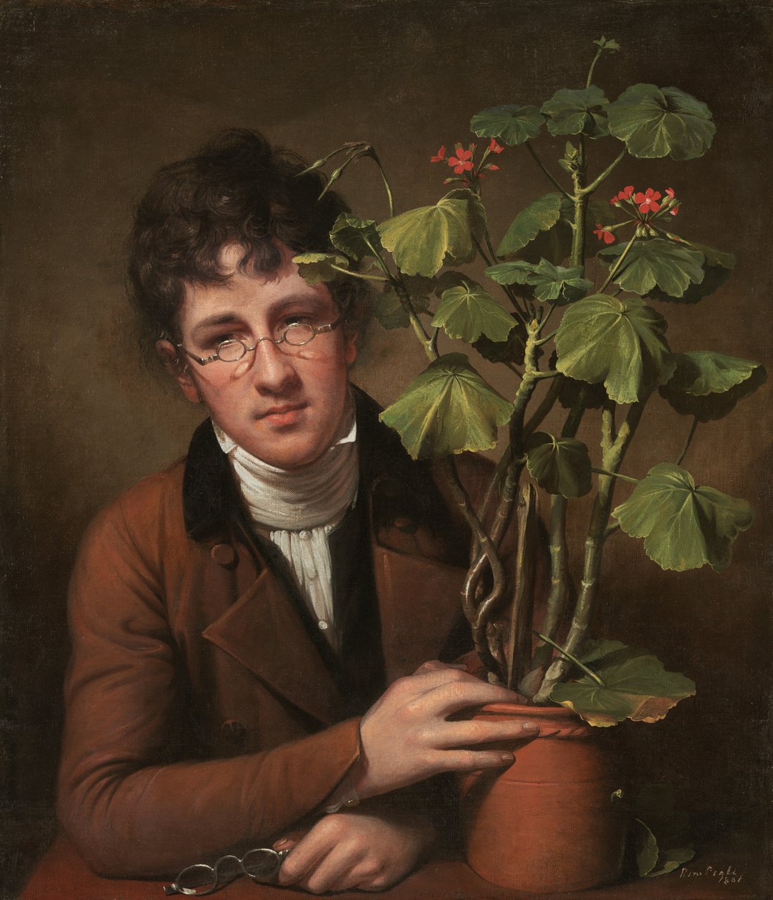 Rubens Peale con un Geranio de Rembrandt Peale