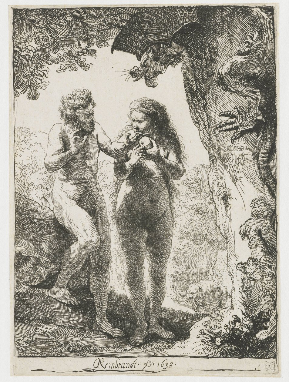 Adán y Eva de Rembrandt van Rijn