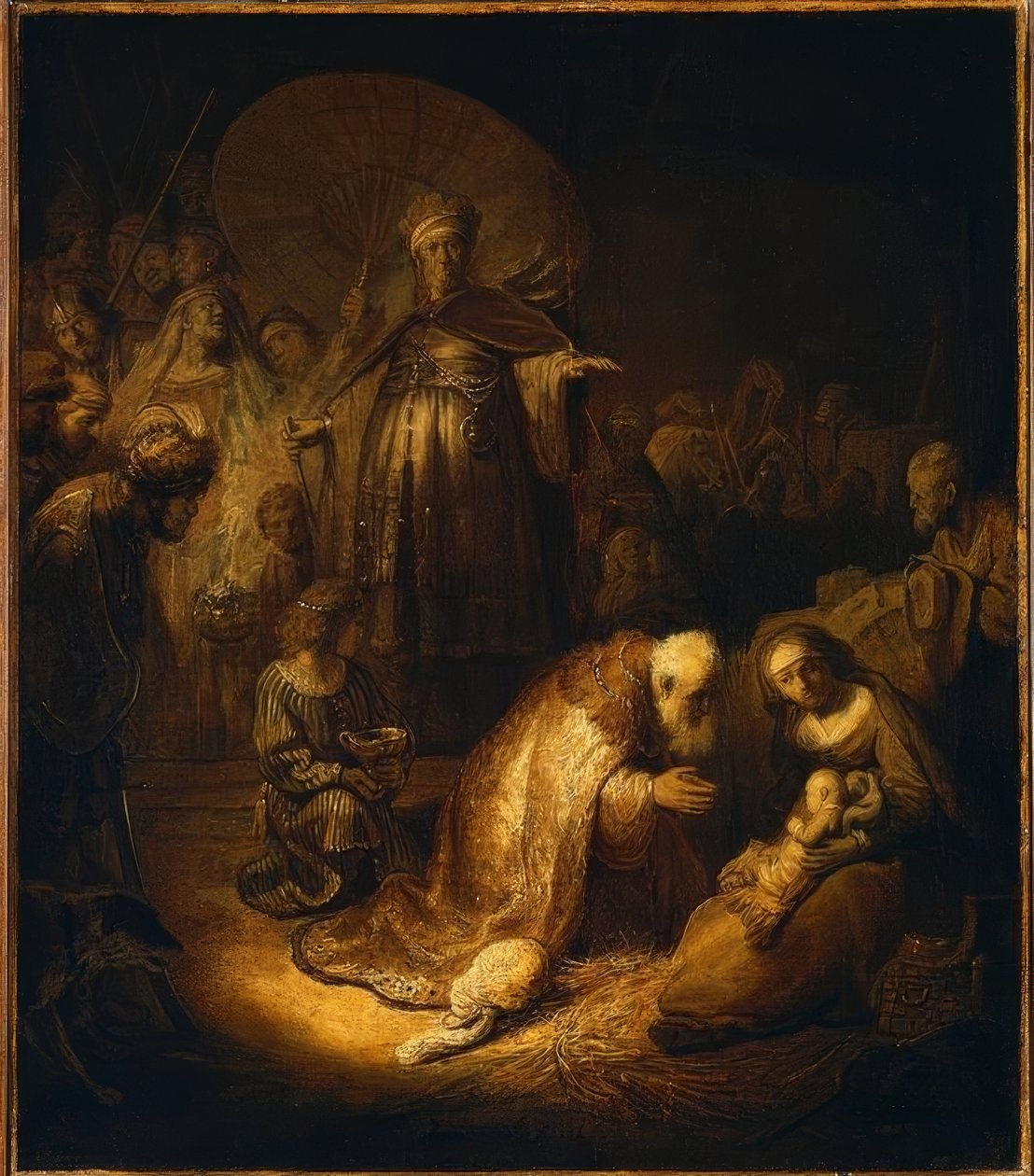 Adoración de los Reyes de Rembrandt van Rijn