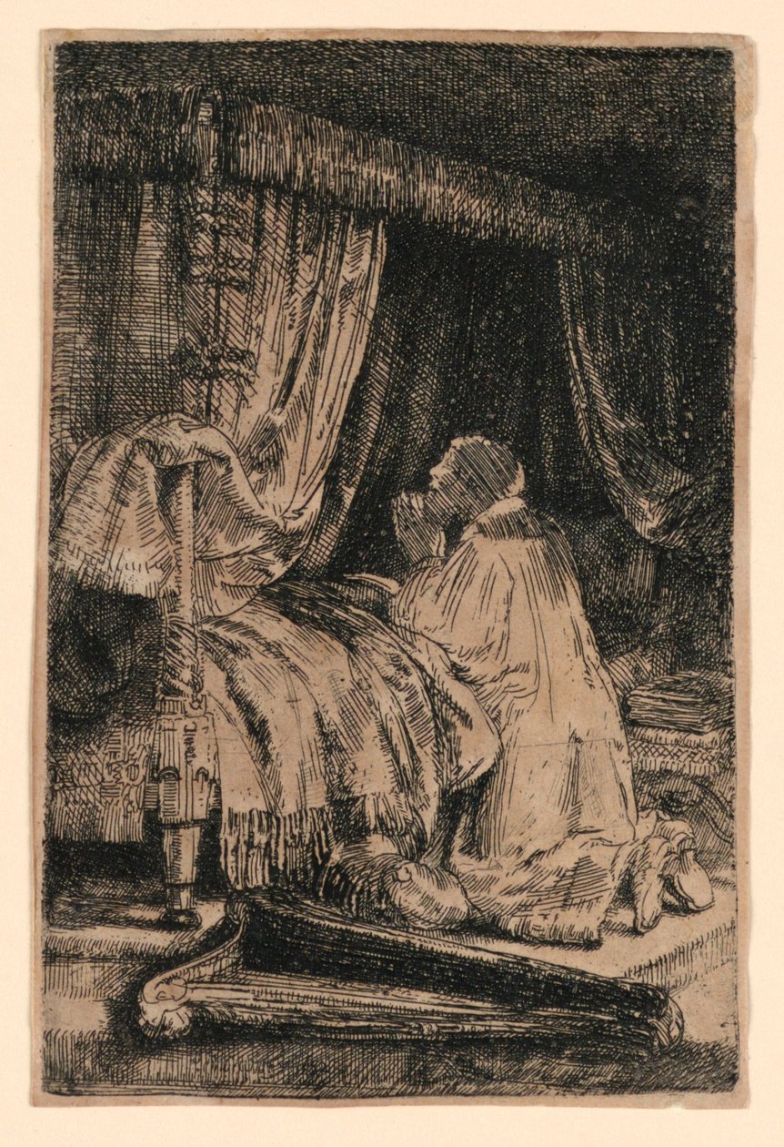 David en oración de Rembrandt van Rijn