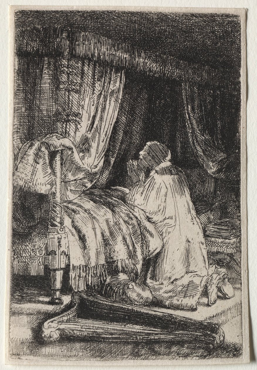 David en oración de Rembrandt van Rijn