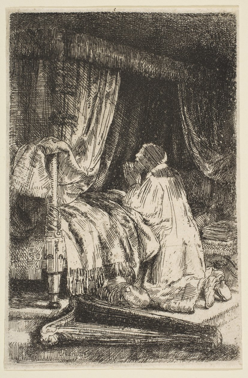 David en Oración, 1652 de Rembrandt van Rijn