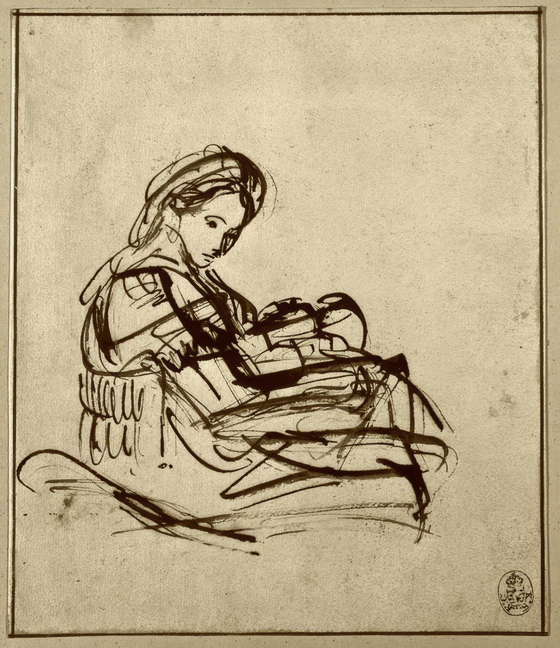 María con el Niño de Rembrandt van Rijn