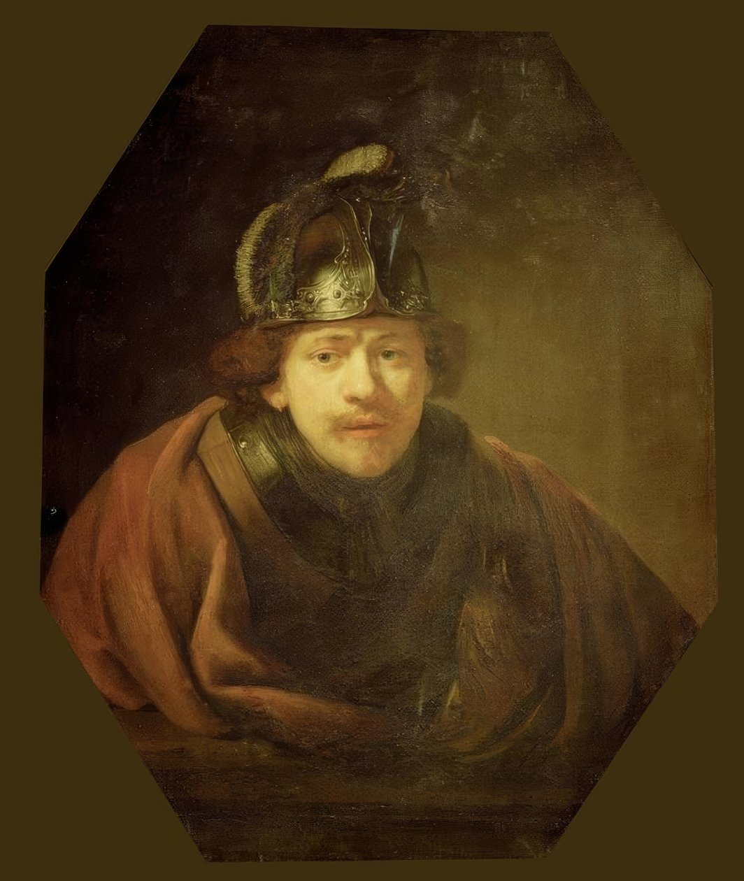 Autorretrato como guerrero de Rembrandt van Rijn