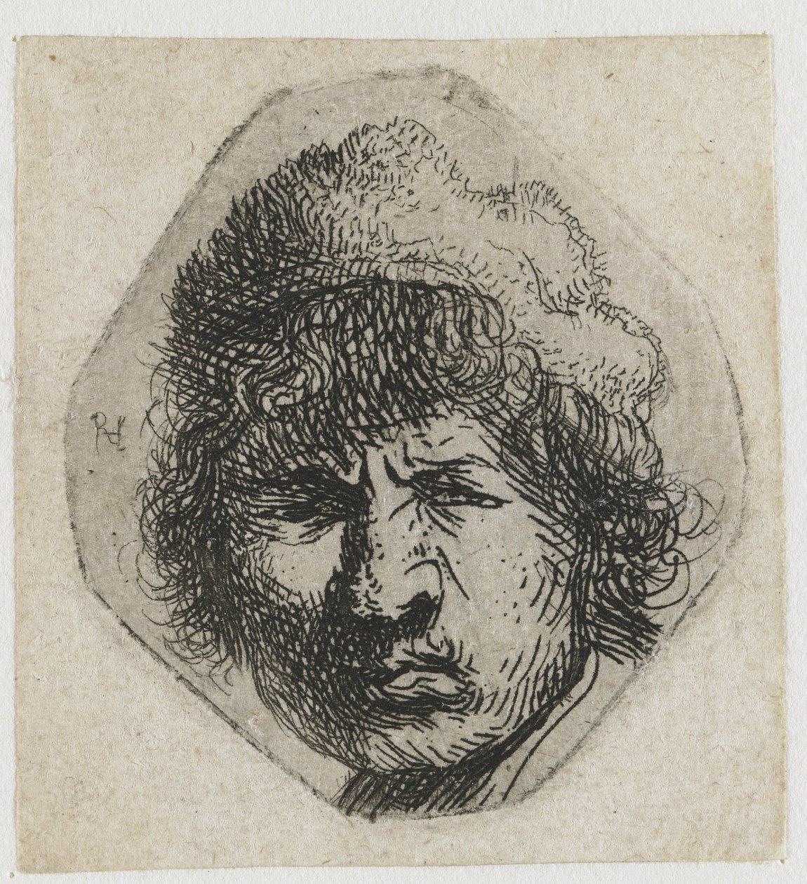 Autorretrato con el ceño fruncido de Rembrandt van Rijn