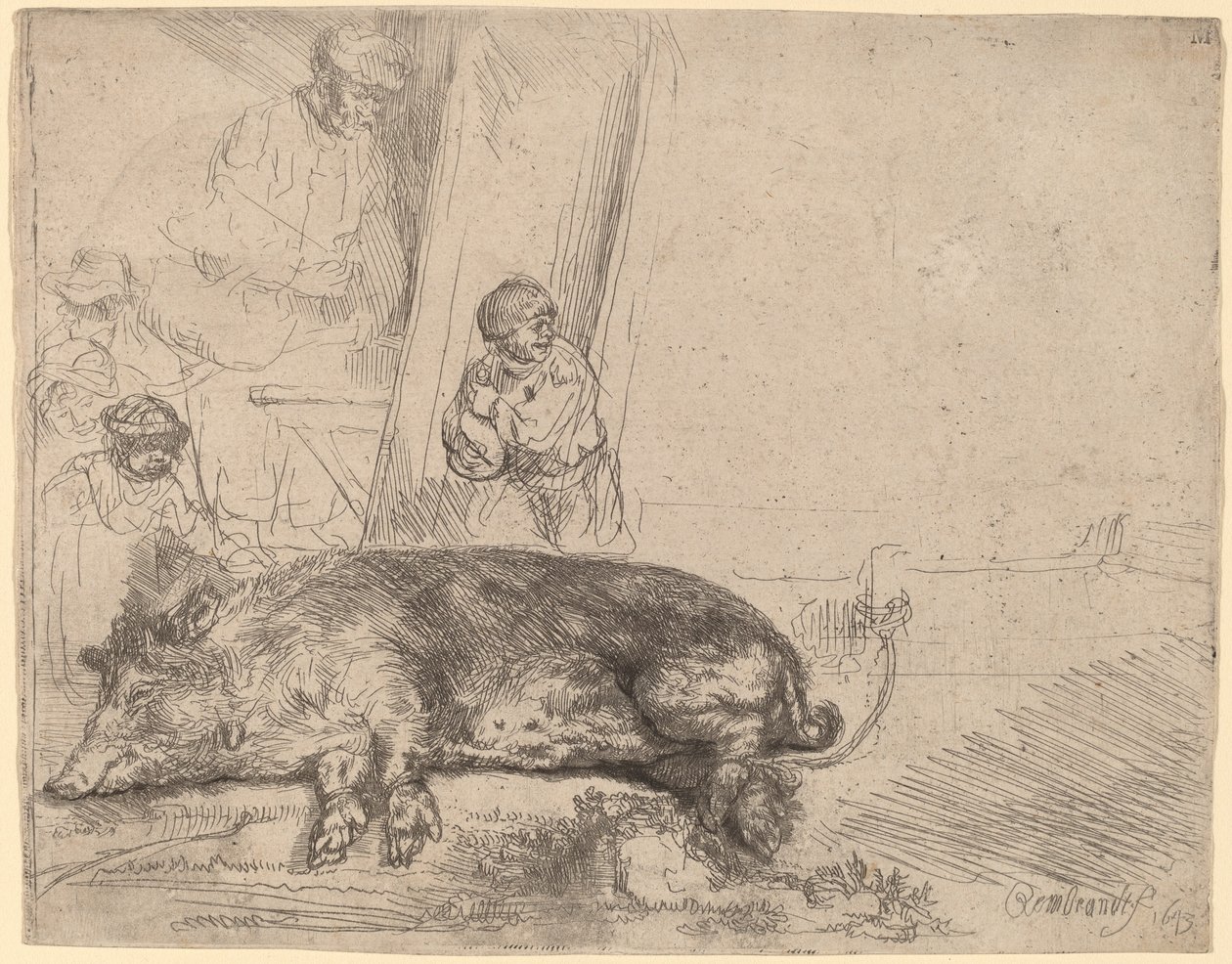 El cerdo de Rembrandt van Rijn