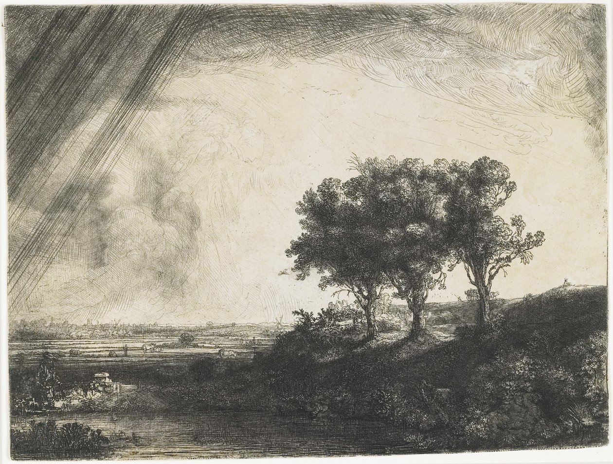 Los Tres Árboles, 1643 de Rembrandt van Rijn