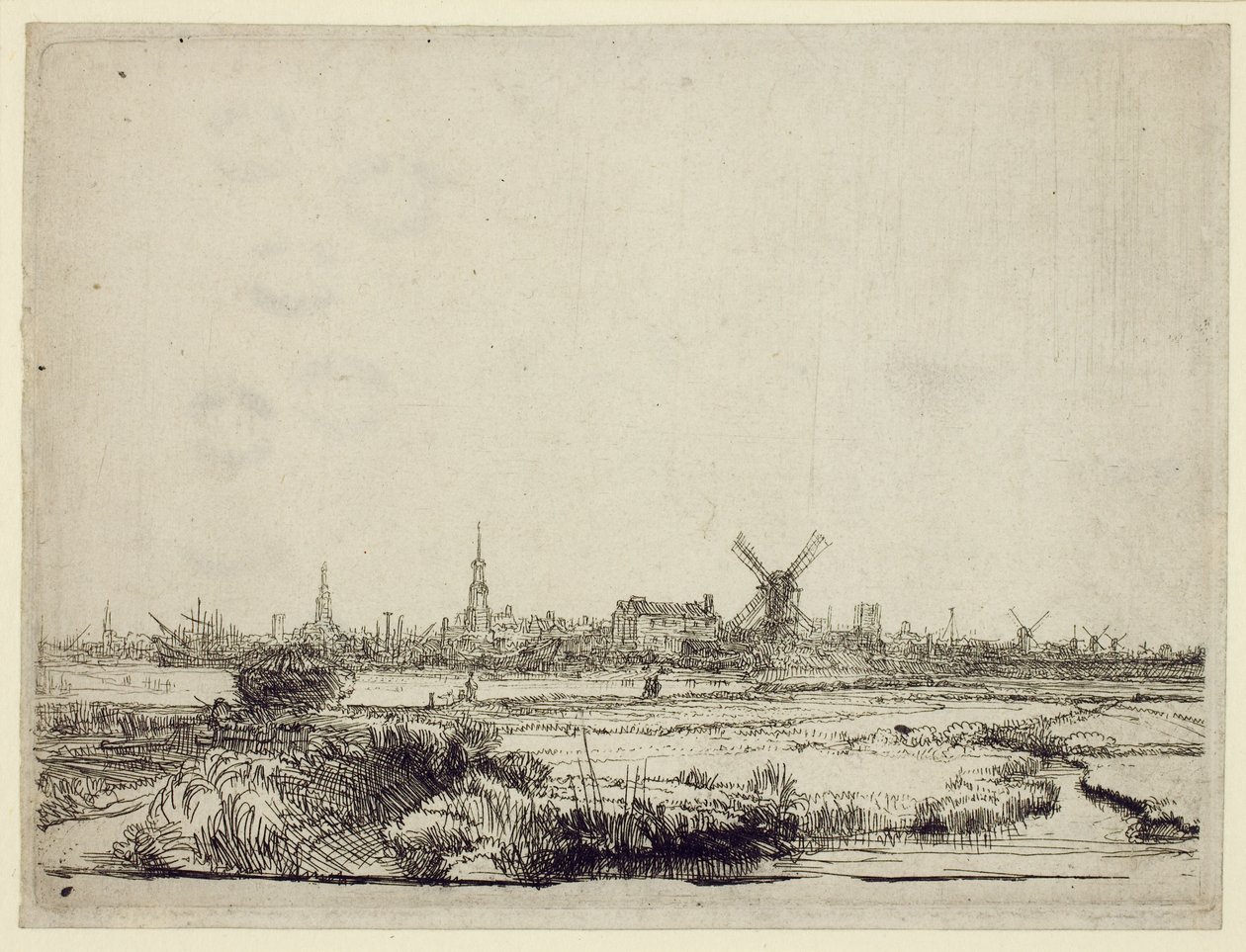 Vista de Ámsterdam, c.1640 de Rembrandt van Rijn