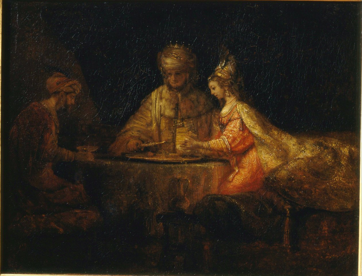 Asuero, Amán y Ester de Rembrandt van Rijn